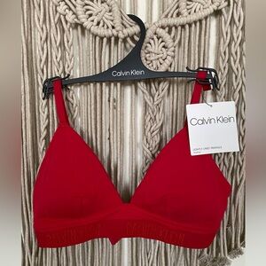 Calvin Klein red bra cute S brand new